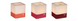 Подсвечники Cuub Set Of 3 Chili / Capucine / Pink Praline Fermob 308001