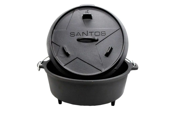 Голландская печь котел сковорода 5,7л с ножками SANTOS 897085