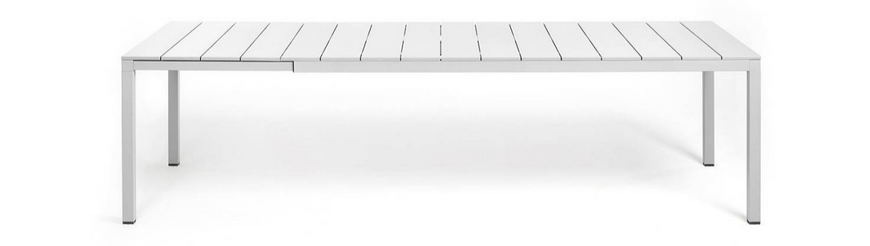 Алюмінієвий розкладний стіл Rio Alu 210 Extensible Bianco Vern Bianco Nardi 48853.00.000